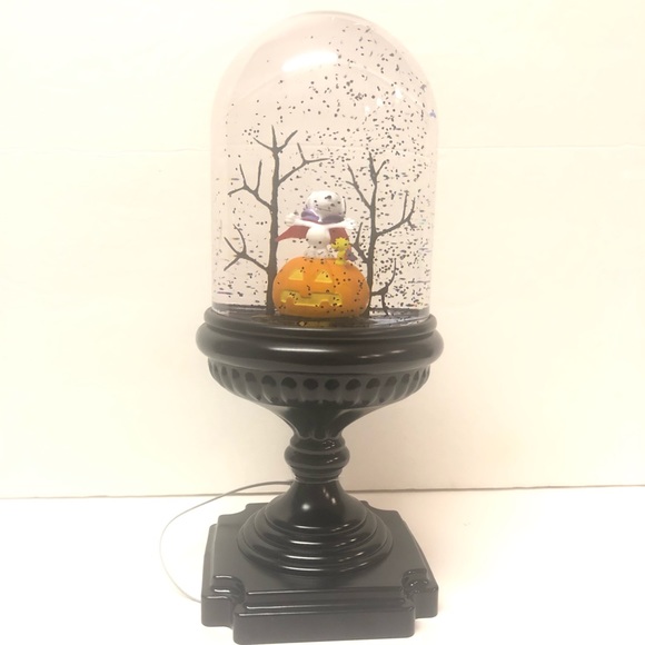 Peanuts Other - Halloween Snoopy Snow Globe Lighted Pumpkin NEW